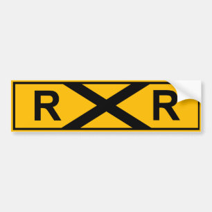 Railroad Sign Bumper Sticker