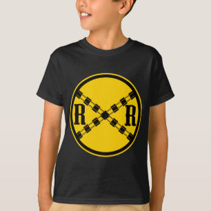 Railroad Sign Crossing T-Shirt