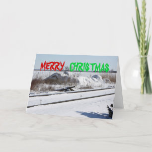 Railroad Track Christmas Card
