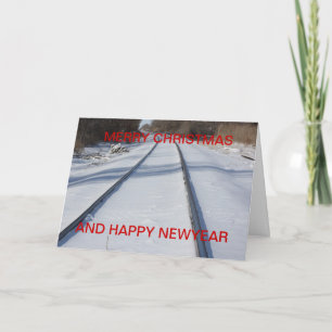RAILROAD TRACK CHRISTMAS Card