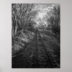 Railroad tracks poster