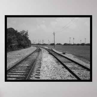 railroad tracks poster