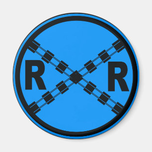 Railroad Traffic Street Sign Magnet