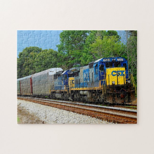 Railroad Train background Jigsaw Puzzle (Horizontal)