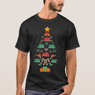 Railroad Train Locomotive Old Train Christmas Tree T-Shirt