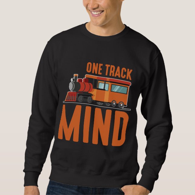 Railroad Train Lover Locomotive steam engine Sweatshirt (Front)