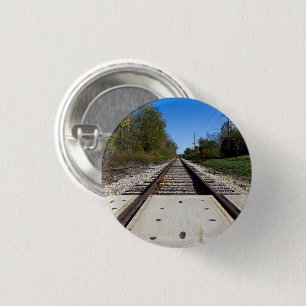 Railroad Train Tracks Photo 3 Cm Round Badge