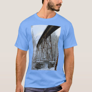 Railroad trestle in the snow T-Shirt