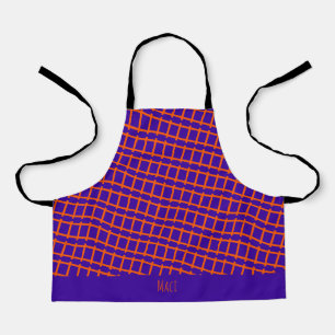 Railroad Violet Orange Minimal Pattern Apron