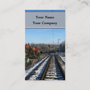 railroad winter businesscard business card