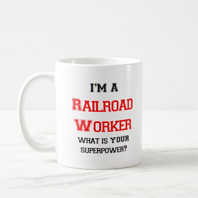 railroad worker coffee mug (Left)