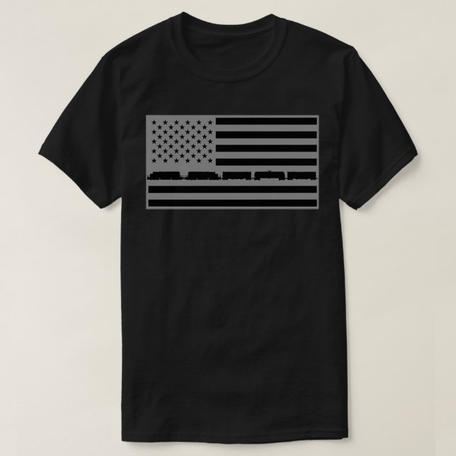 Railroad Worker Flag T-Shirt (Design Front)