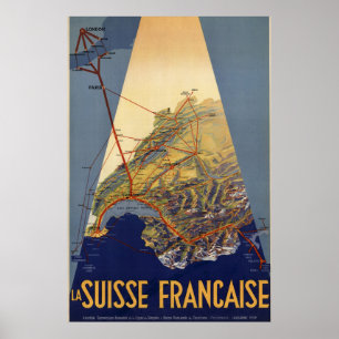 Railroads of Switzerland Poster