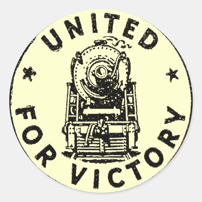 Railroads United For Victory 1940 Stickers (Front)