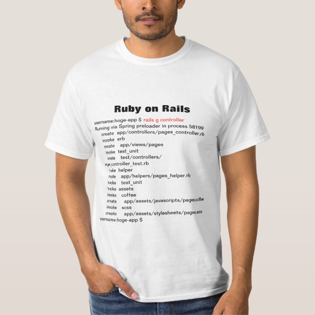 rails g controller (Ruby on Rails) T-shirts (Front)