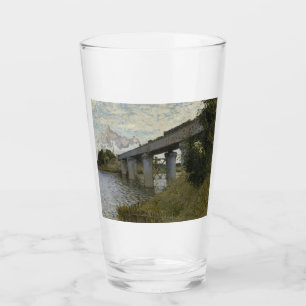 Railway Bridge at Argenteuil (Railroad) (by Monet) Glass