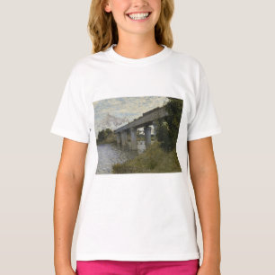 Railway Bridge at Argenteuil (Railroad) (by Monet) T-Shirt