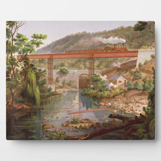 Railway Bridge at Atoyac, from 'Album of the Mexic Plaque (Front)