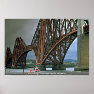 Railway bridge over the Firth of Forth near Edinbu Poster