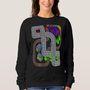 Railway & Car Play Mat Massage Back Sweatshirt