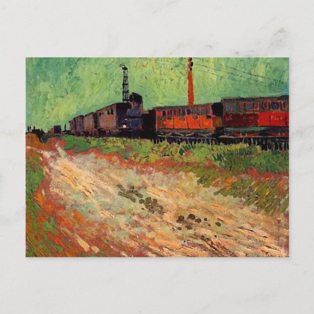 Railway Carriages (F466) Van Gogh Fine Art Postcard (Front)