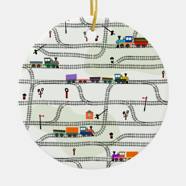 Railway Ceramic Tree Decoration (Front)