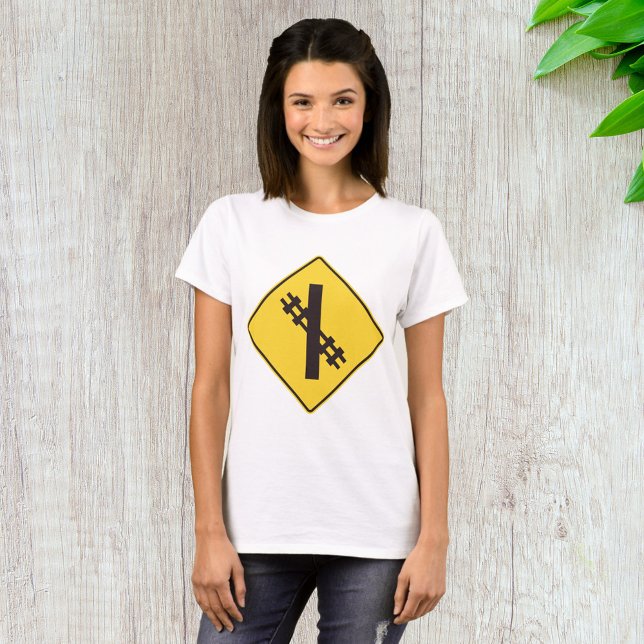 Railway Crossing Road Sign T-Shirt (Creator Uploaded)