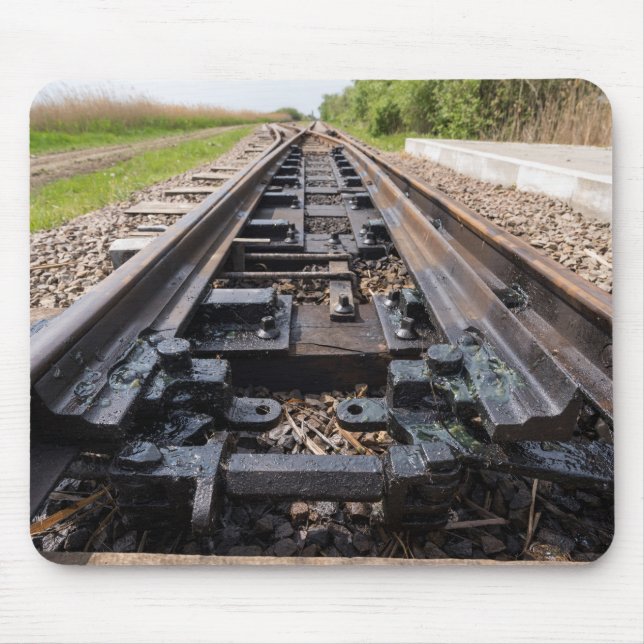 Railway Disappears In The Distance Mouse Pad (Front)