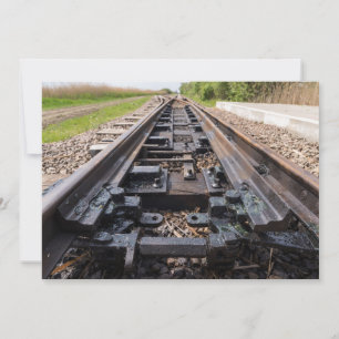 Railway Disappears In The Distance Thank You Card