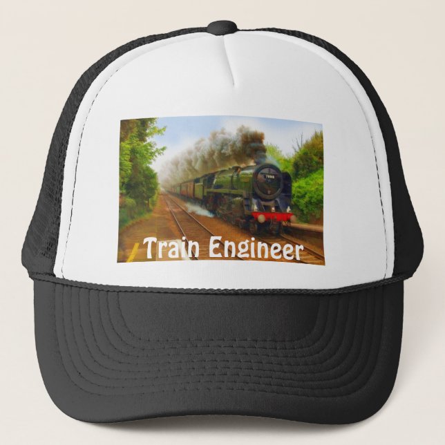 Railway Enthusiast Steam Train Engineer Hat Series (Front)