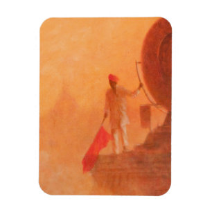 Railway Flag Man Agra 2010 Magnet