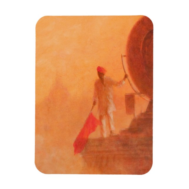 Railway Flag Man Agra 2010 Magnet (Vertical)