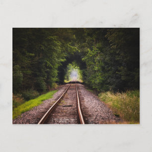Railway green beautiful scenery postcard