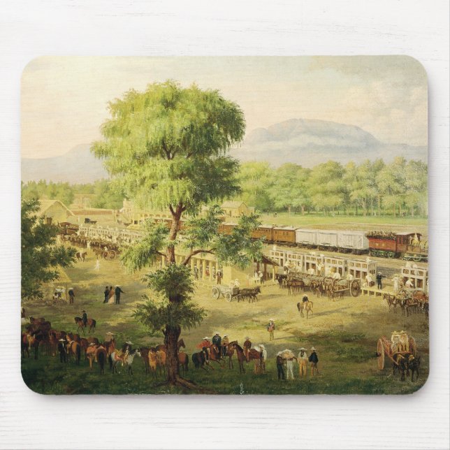 Railway in the Valley of Mexico, 1869 Mouse Pad (Front)