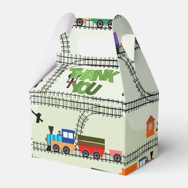 Railway Kids Trains & Tracks  Favour Box (Back Side)