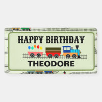Railway Kids Trains & Tracks Vinyl Banner, 2'x1'