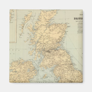 Railway map, British Isles Magnet