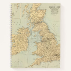 Railway map, British Isles Notebook