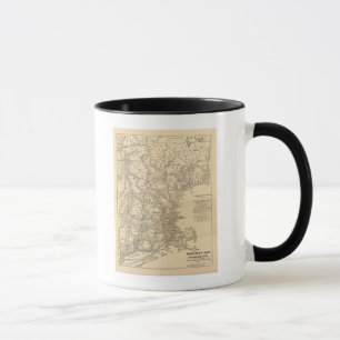 Railway map New England States Mug
