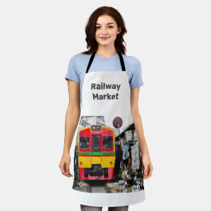 Railway Market Mae Klong Vintage Thailand Retro Apron