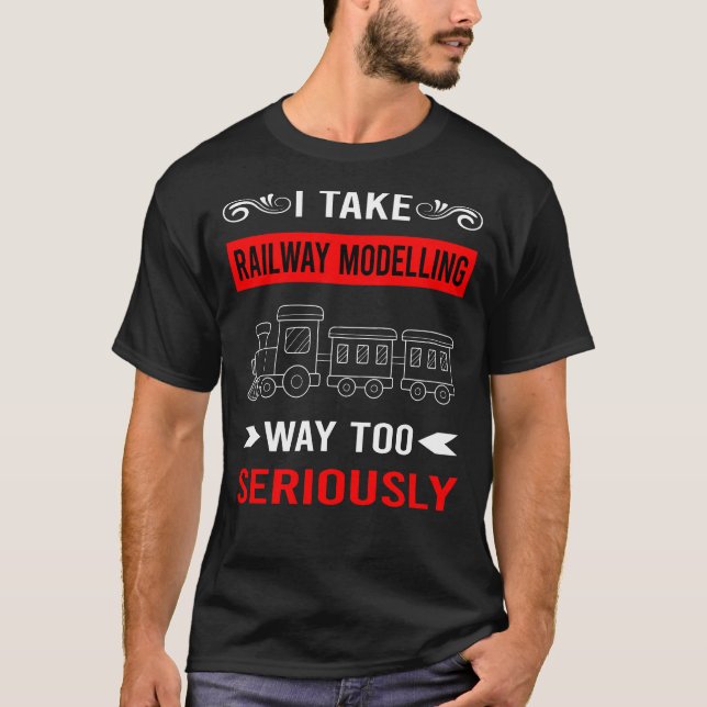 Railway Modelling Model Railroading Train Trains T-Shirt (Front)