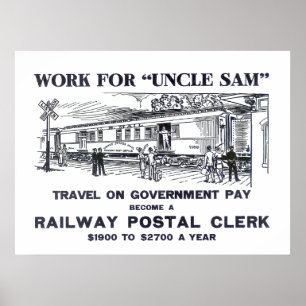 Railway Postal Clerk Print 1926