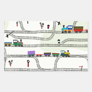 Railway Rectangular Sticker
