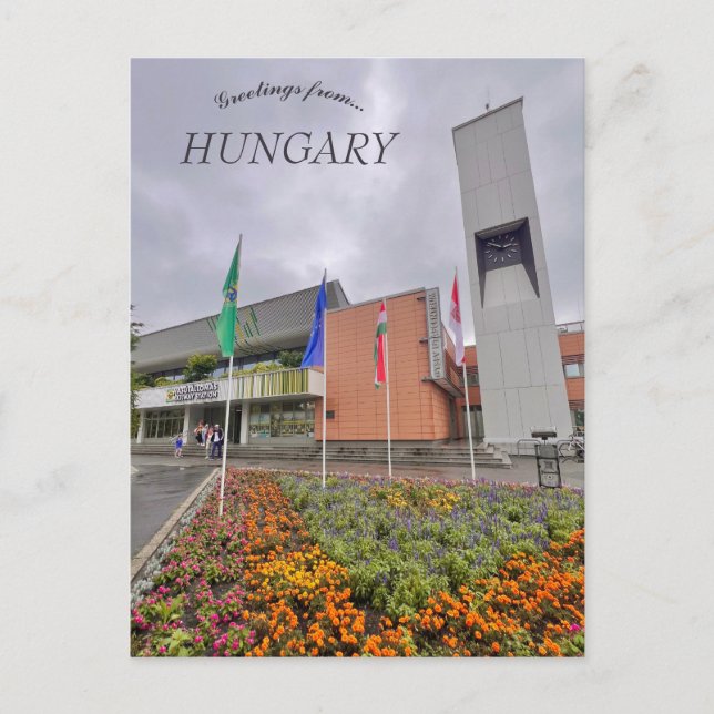 Railway Station in Sopron Hungary Postcard (Front)