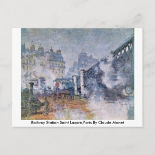 Railway Station Saint Lazare,Paris By Claude Monet Postcard