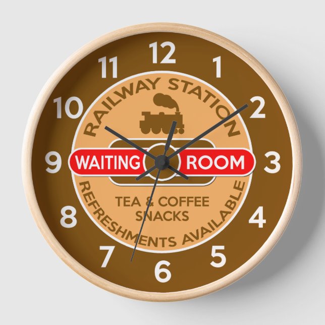 Railway Station, Waiting Room Wall Clock (Front)