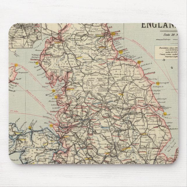 Railway, statistical England, Wales Mouse Pad (Front)