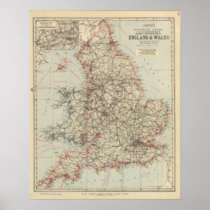 Railway, statistical England, Wales Poster