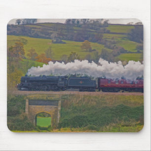 Railway Steam Train for Trainspotters Art II Mouse Pad