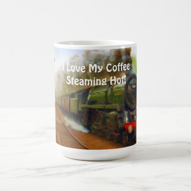 Railway Steam Train for Trainspotters Art III Coffee Mug (Center)